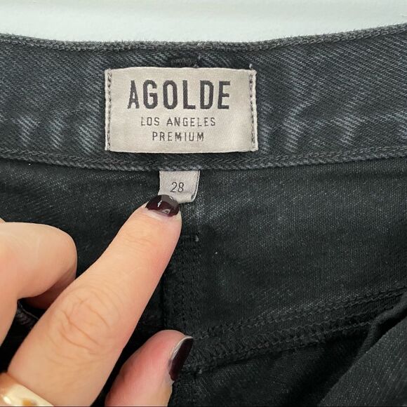 Agolde Quinn High Rise Skirt in Cult - Picture 5 of 8